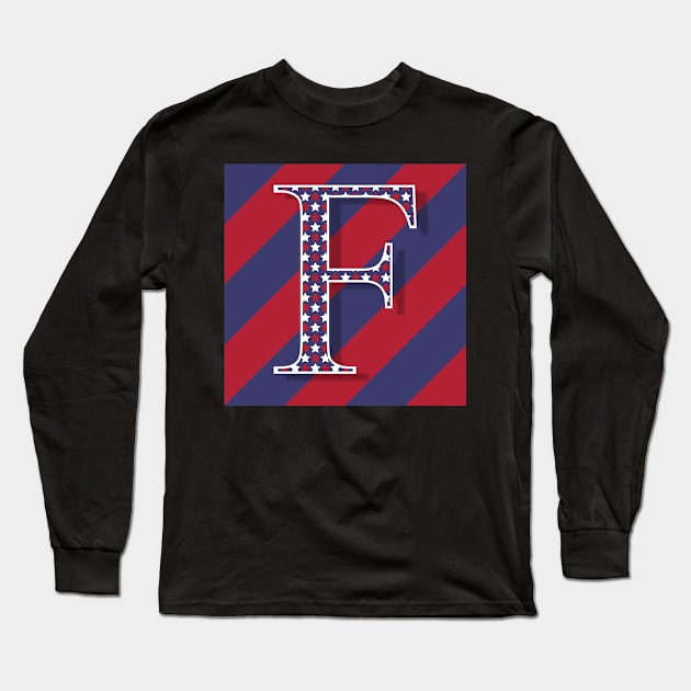 Old Glory Letter F Long Sleeve T-Shirt by ArtticArlo